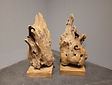 Hout sculptuur met verlichting - 50cm
