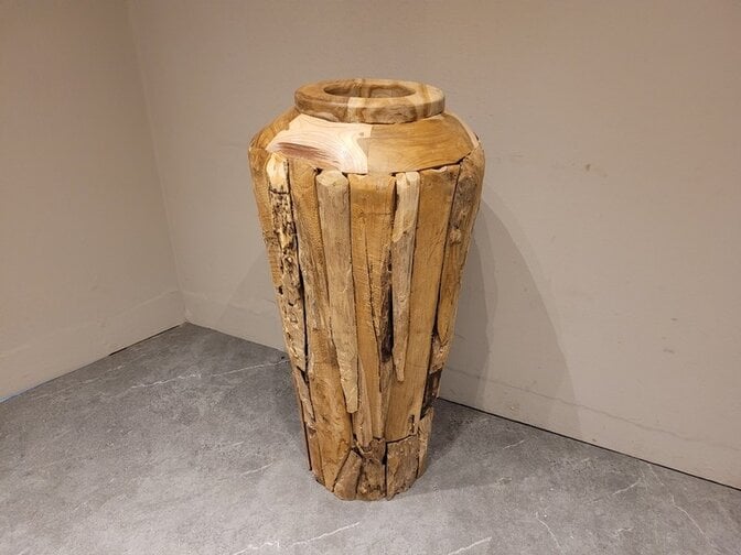 Vaas van Wortelhout  100cm