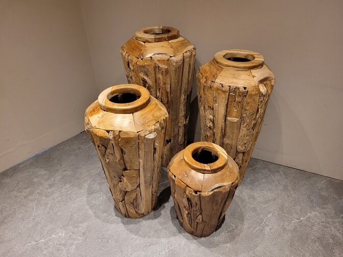 Vaas van Wortelhout  100cm