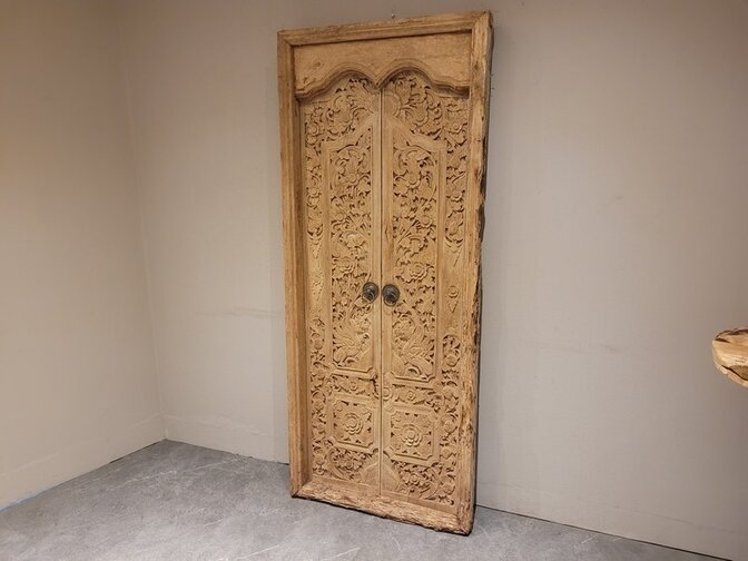 Indonesische deur met kozijn - 81x200cm