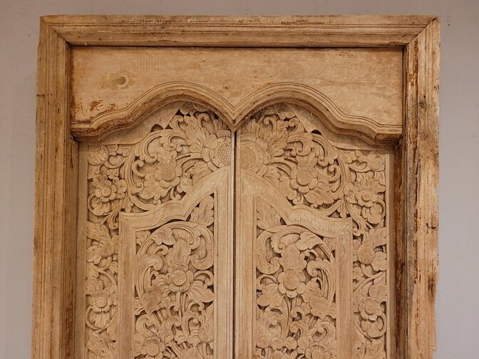 Indonesische deur met kozijn - 81x200cm