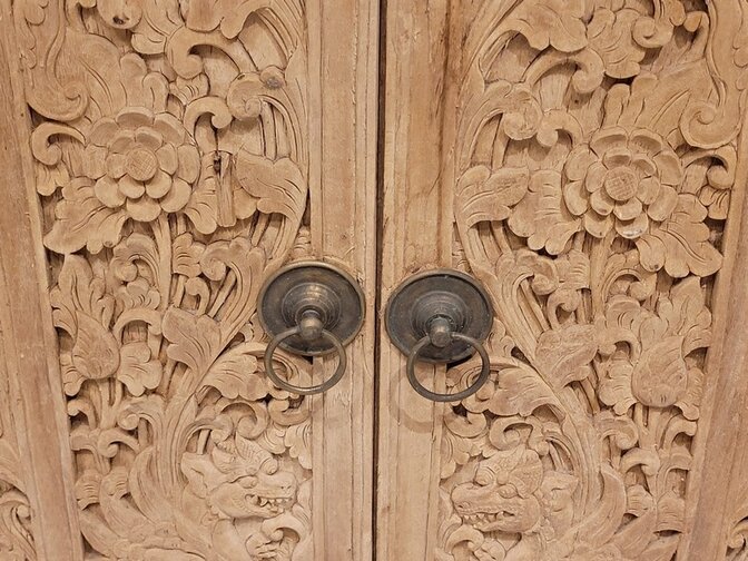 Indonesische deur met kozijn - 81x200cm