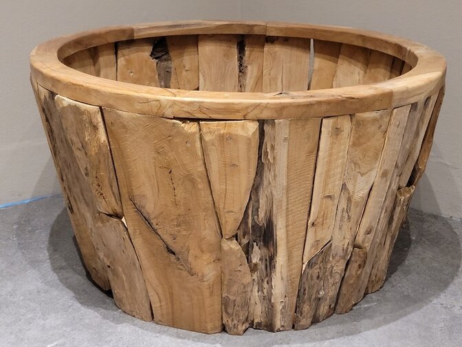 Plantenbak van wortelhout - 80x45cm