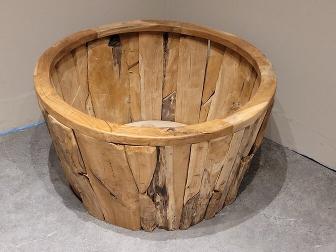 Plantenbak van wortelhout - 80x45cm