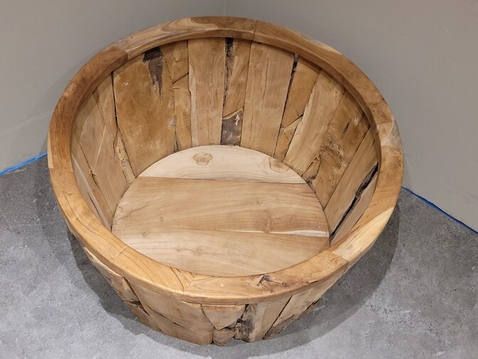 Plantenbak van wortelhout - 80x45cm