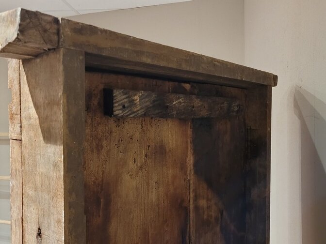 Deur met kozijn - houtsnijwerk - 103x197cm