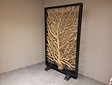 Roomdivider met  boom - 120x200cm - zwarte omlijsting