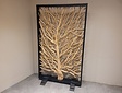 Roomdivider met  boom - 120x200cm - zwarte omlijsting
