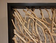 Roomdivider met  boom - 120x200cm - zwarte omlijsting