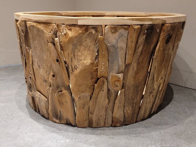 Plantenbak van wortelhout - 100x55cm