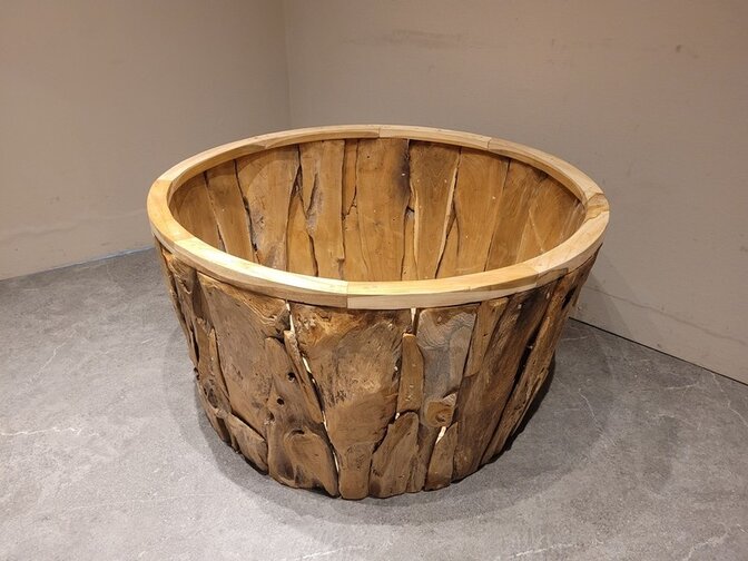 Plantenbak van wortelhout - 100x55cm