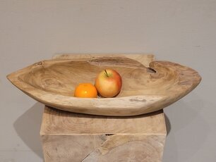 Houten schaaltje +/- 40cm - teakhout