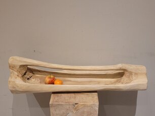 Lange fruitschaal 80/90cm  - teakhout