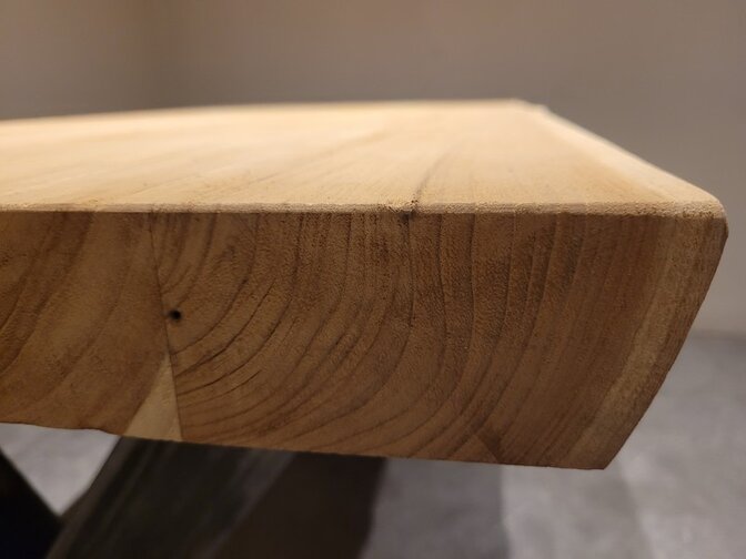 Teak boomstamtafelblad 80x160cm