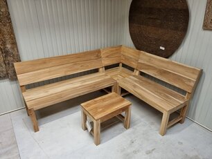 Teak hoekbank Napoli - los hoekstuk Teak hoekbank Napoli - los hoekstuk