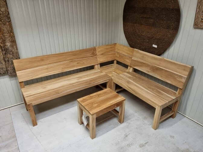 Teak hoekbank Napoli - los hoekstuk
