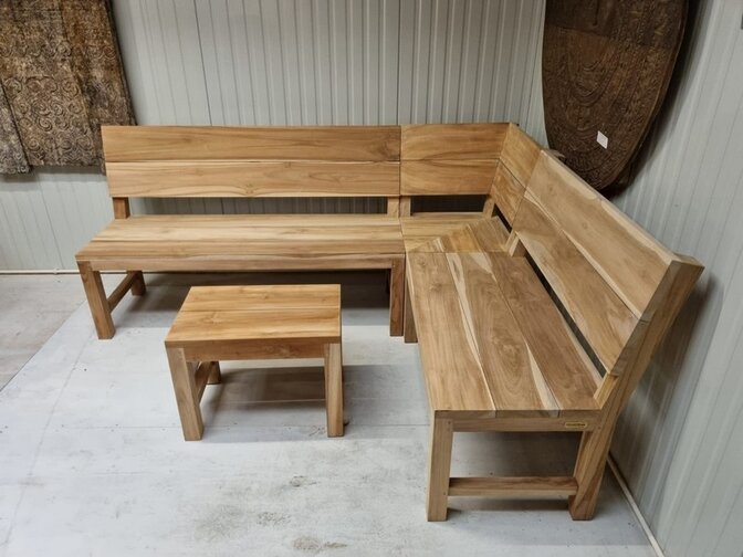 Teak hoekbank Napoli - los hoekstuk
