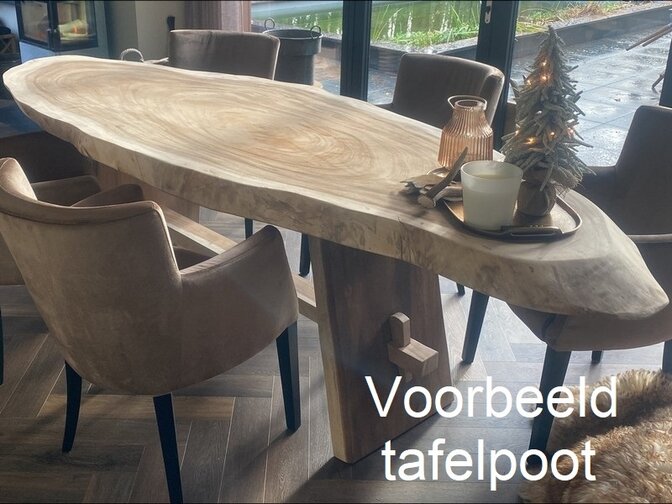 Ovale boomstamtafel 80x300cm CA114-224