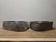 2 waskommen uit 1 steen - 56x36x15cm - FL23270