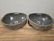 2 waskommen uit 1 steen - 43x34x15cm - FL23275