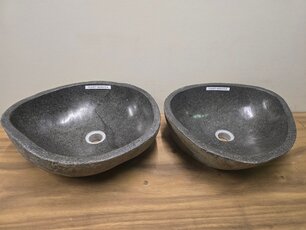 2 waskommen uit 1 steen - 46x40x15cm - FL23277