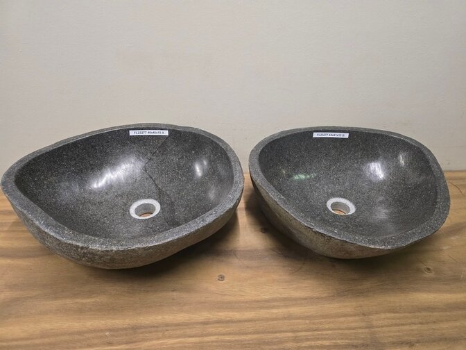 2 waskommen uit 1 steen - 46x40x15cm - FL23277