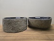 2 waskommen uit 1 steen - 41x38x15cm - FL23278