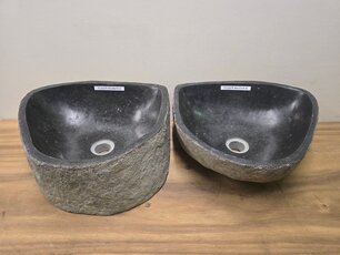 2 waskommen uit 1 steen - 41x38x15cm - FL23278