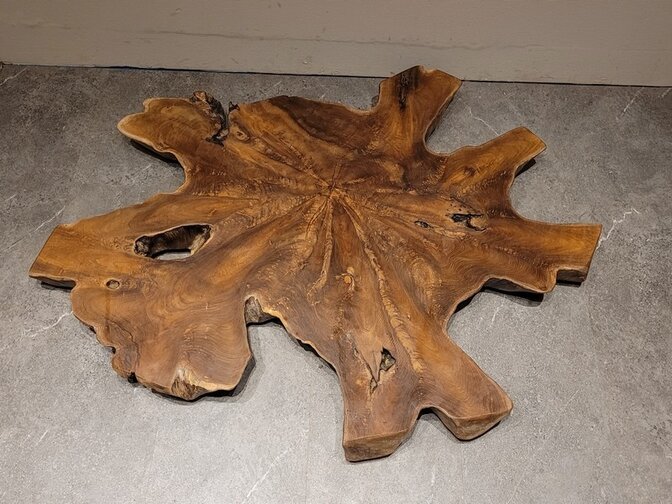 Teak Salontafelblad 100x125x6cm - RI2561-01