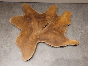 Teak Salontafelblad 85x85x6cm - RI2561-06