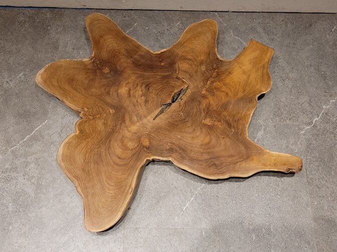 Teak Salontafelblad 85x85x6cm - RI2561-06