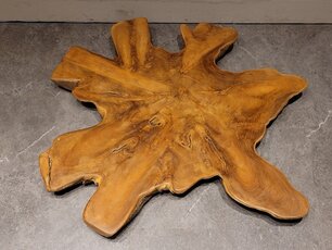 Teak Salontafelblad 90x90x6cm - RI2561-07