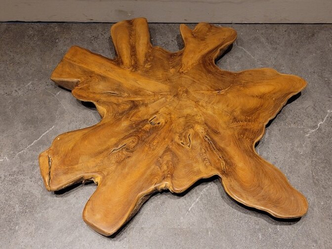 Teak Salontafelblad 90x90x6cm - RI2561-07
