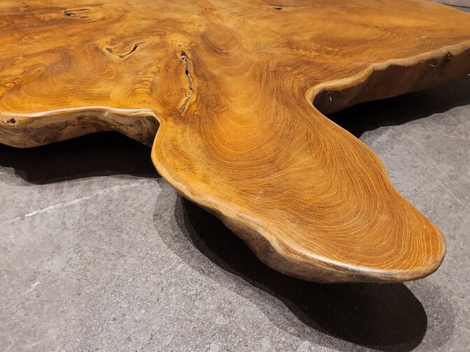 Teak Salontafelblad 90x90x6cm - RI2561-07