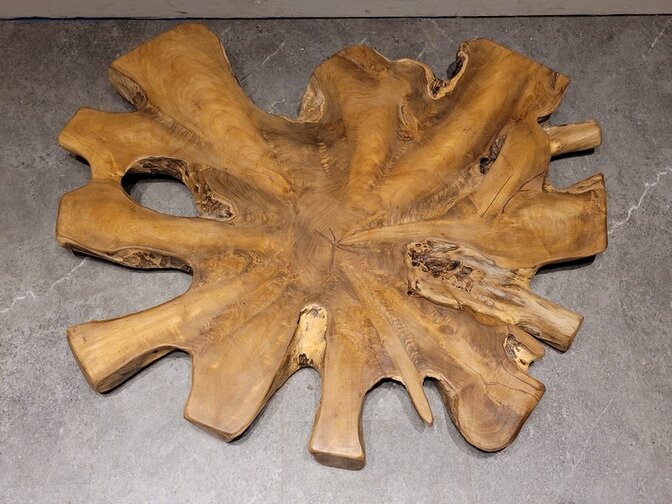 Teak Salontafelblad 90x100x6cm - RI2561-08