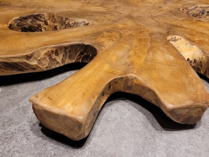 Teak Salontafelblad 90x100x6cm - RI2561-08