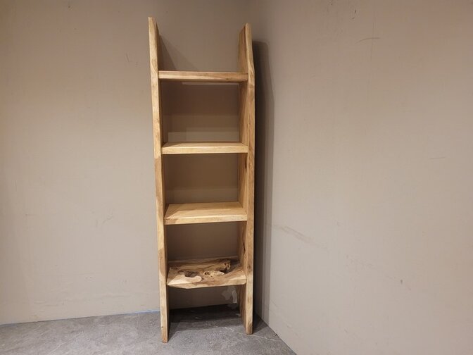 Boomstam boekenkast 60 x 200cm - Naturel