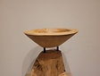 Houten schaaltje op voet 20x30cm
