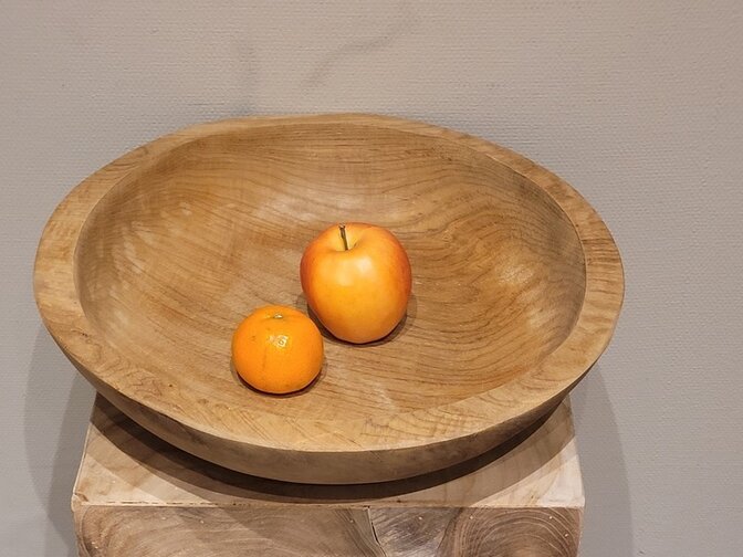 Teak houten fruitschaal 35cm