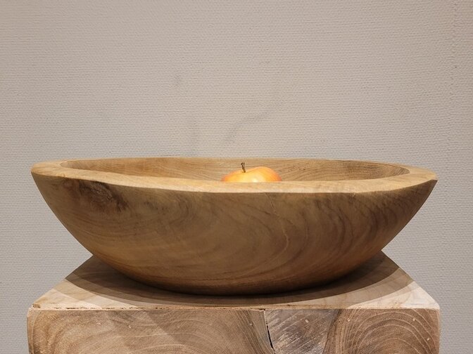 Teak houten fruitschaal 35cm