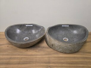 2 waskommen uit 1 steen - 50x38x15cm - FL23306