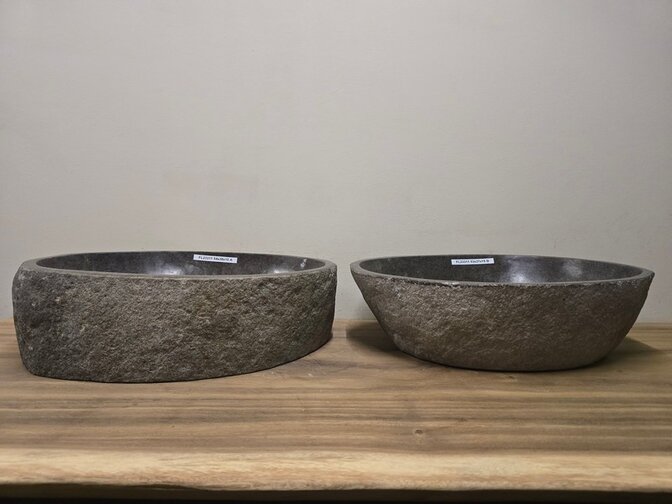 2 waskommen uit 1 steen - 54x38x15cm - FL23311
