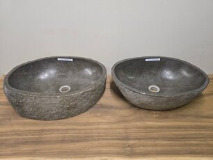 2 waskommen uit 1 steen - 54x38x15cm - FL23311