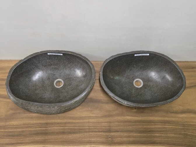 2 waskommen uit 1 steen - 54x38x15cm - FL23311