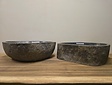 2 waskommen uit 1 steen - 52x42x15cm - FL23314