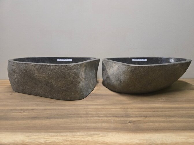 2 waskommen uit 1 steen - 47x39x15cm - FL23355