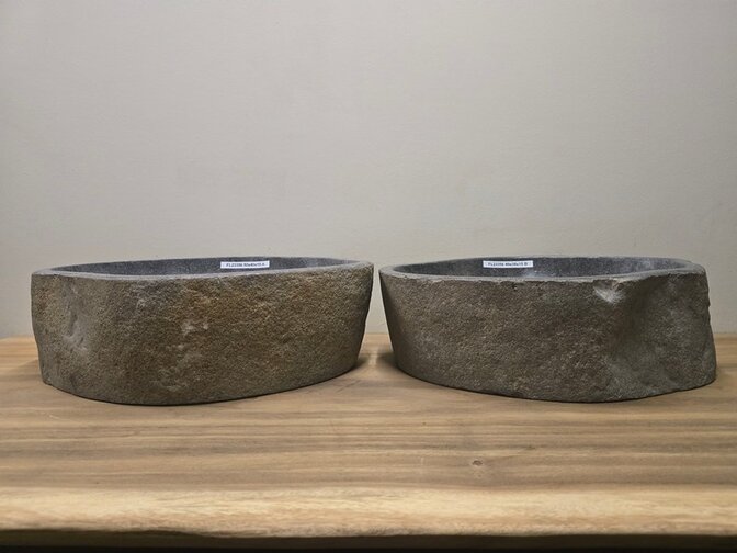 2 waskommen uit 1 steen - 50x40x15cm - FL23356