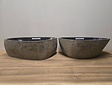 2 waskommen uit 1 steen - 48x33x15cm - FL23359