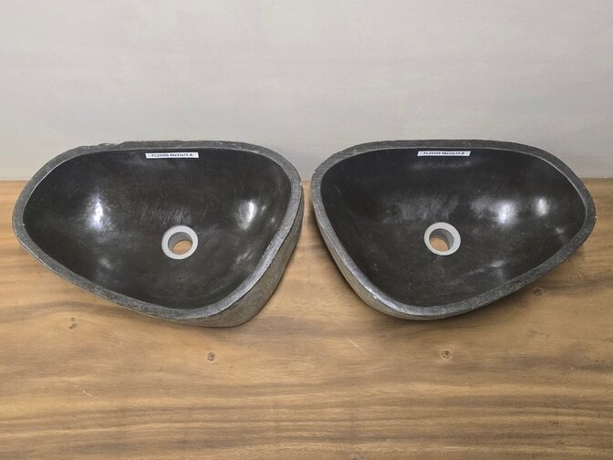 2 waskommen uit 1 steen - 48x33x15cm - FL23359