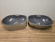 2 waskommen uit 1 steen - 50x37x15cm - FL23360